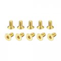 Uxcell Flat Head Socket Cap Screws M3-0 5 X 6mm Brass Inner Hex Drive Fasteners Bolts 12pcs