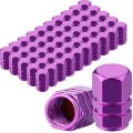 Tallew 50 Pcs Tire Valve Stem Caps Metal Aluminum Hexagon Tires Universal Heavy-duty Leak Proof Alloy Cover For Car Suv Truck 