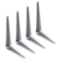 Shelf Brackets 5 X 6 Inch 4pcs Iron Metal Floating Wall Corner Angle Shelving Bracket For Hanging Shelves Wood Boards Pale Gray 