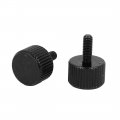 Uxcell Computer Pc Case M3x8mm Black Zinc Plated Flat Head Knurled Thumb Screw 10pcs
