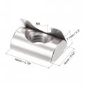 Uxcell M8 Roll In Spring T Nut With Sheet Carbon Steel For 4040 Series Aluminum Extrusion Profile Rail 8mm Slot 12pcs