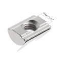 Uxcell M8 Roll In Spring T Nut With Sheet Carbon Steel For 4040 Series Aluminum Extrusion Profile Rail 8mm Slot 12pcs
