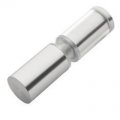 Rockwell Mont Hard Double Sided Knob With Plastic Sleeve One Side In Polished Chrome Finish For Frameless Heavy Glass Shower 