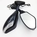 Motorcycle Gloss Black Integrated Led Turn Signal Side Mirrors For Suzuki Gsxr 600 750 1000 1100 Hayabusa Gsfs 1200 1200s