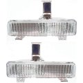 Turn Signal Light For Pontiac Safari 1987 1988 1989 Driver And Passenger Side Pair Set On Bumper Clear Lens Gm2520115 Gm2521116 