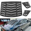 3pcs Rear Side Window Louvers For 2011-2023 Dodge Charger Sxt Gt Rt Scat Pack Scat Widebody Srt Hellcat Matte Black Abs All 