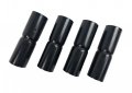 Black Chain Link Fence Sleeves Preassed Steel Fits O D 1-5 8 Inch Round Post 6 Long 