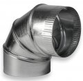 1 Pack Duct Elbow 12 Diameter -90a Degree Adjustable 26 Gauge Galvanized Crimped End Connection 