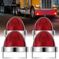 Auto Dynasty 4pcs Led Watermelon Lights Star-burst 12v Dual-mode Running Turn Signal With Stainless Steel Bracket Replacement 