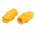 Uxcell 1 4pt Male Inlet 65 Degree Standard Flat Fan Spray Tip Yellow 5pcs