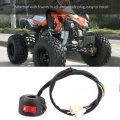 Qiilu Replacement Motorcycle Switch 22mm Left Handbar Start Kill On-off Light Fit For 50cc-110cc Atv Quad Black