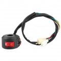 Qiilu Replacement Motorcycle Switch 22mm Left Handbar Start Kill On-off Light Fit For 50cc-110cc Atv Quad Black