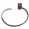 Qiilu Replacement Motorcycle Switch 22mm Left Handbar Start Kill On-off Light Fit For 50cc-110cc Atv Quad Black
