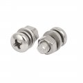 Uxcell M5x12mm 304 Stainless Steel Phillips Pan Head Bolt Screw Nut W Washer 12 Sets