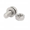 Uxcell M5x12mm 304 Stainless Steel Phillips Pan Head Bolt Screw Nut W Washer 12 Sets
