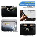 Palm Trees Hand Drawn Car Sunshade Windshield Shade Front Window Sun Cover Accordion Foldable Uv Protector For Harmful Rays 55