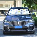 Palm Trees Hand Drawn Car Sunshade Windshield Shade Front Window Sun Cover Accordion Foldable Uv Protector For Harmful Rays 55