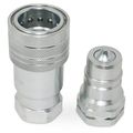 1 In Agricultural Hydraulic Quick Connect Pioneer Style Coupler Set Iso 5675 Npt Thread Poppet Valve 3600 Psi 66 Gpm Max Flow 