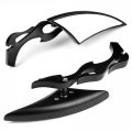 Universal Billet Aluminum Street Sport Motorbike Racing Handlebar End Rear View Multi Angle Adjustable Blindsight Convex Chrome 