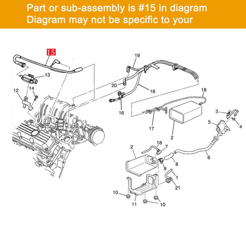 24506640 Fuel Pressure Regulator Vacuum And Vapor Canister Purge Harness Solved Leak Problems Make Engine More Power Fit Buick