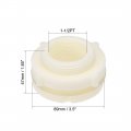 Uxcell Abs Bulkhead Tank Fitting Adapter For Rain Bucket Aquariums Water Tanks Ponds 1-1 2pt Female