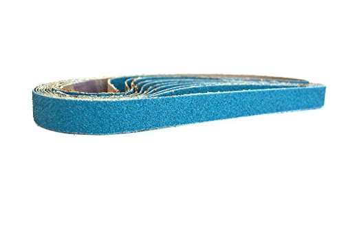 1 2 X 18 In Sanding Belts 60 Grit 24 Pack Zirconia Band File For Metal Wood Marine And Composites Professional Grade Air Belt