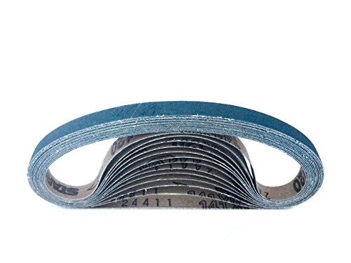 1 2 X 18 In Sanding Belts 60 Grit 24 Pack Zirconia Band File For Metal Wood Marine And Composites Professional Grade Air Belt
