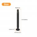 Uxcell 8 X 1-3 4 Sheet Metal Screws 50pcs Black Oxide 410 Stainless Steel Flat Head Phillips Drive Self Drilling