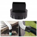 Downspout Adapter Plastic Drain Replacement Downpipe Converter Connector With Screws Gutter Black L 3x4in