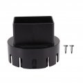 Downspout Adapter Plastic Drain Replacement Downpipe Converter Connector With Screws Gutter Black L 3x4in