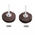 Uxcell Abrasive Cloth Flap Wheel Sanding Star Set 1 4-inch Shank 120 Grit 240 For Woodworking Root Carving Furniture Polishing