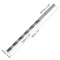 Uxcell Hss High Speed Steel Straight Shank Jobber Twist Drill Bit 6 5mm Diameter Extension 160mm Length For Hardened Metal