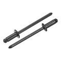 50pcs 1 8 X5 16 Round Head Blind Rivets Zinc-plated Carbon Steel Grip And Mandrel Cap Black 