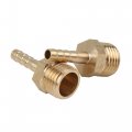 X Autohaux 4mm Hose Id 1 4 Npt Male Pipe Car Brass Tail Barb Fitting Connector For Joiner Air Water Fuel 5 Pcs