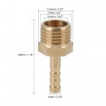 X Autohaux 4mm Hose Id 1 4 Npt Male Pipe Car Brass Tail Barb Fitting Connector For Joiner Air Water Fuel 5 Pcs