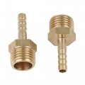X Autohaux 4mm Hose Id 1 4 Npt Male Pipe Car Brass Tail Barb Fitting Connector For Joiner Air Water Fuel 5 Pcs