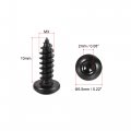 Uxcell Hex Socket Self Tapping Screws M3 X 10mm Carbon Steel Wood Screw 200pcs