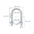 Uxcell Round U-bolts Pipe Clamp 6pcs Fit 1 25mm To Double Buckle For Greenhouse Awning Frames Antenna Mast