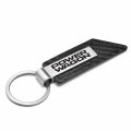 Ipick Image Compatible With Ram Power Wagon Carbon Fiber Texture Black Pu Leather Strap Key Chain