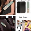 Fuibeng Abstract 70s Groovy Flower Auto Seat Cover Full Set For Women 5 Pack Green Swirl Wavy Front Cushion Protective