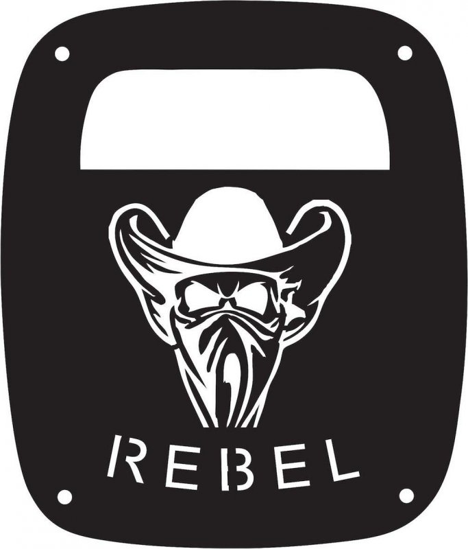 Jeeptails Rebel Cowboy Tail Lamp Light Covers For Jeep Wrangler Yj And Tj Black Set Of 2