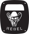 Jeeptails Rebel Cowboy Tail Lamp Light Covers For Jeep Wrangler Yj And Tj Black Set Of 2