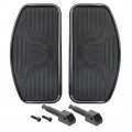 Hiyoyo Universal Motorcycle Refit Front Rider Floorboards Black Adjustable Footboard Foot Pegs Fit For Honda Shadow Ace Vt750