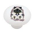 Birman Cats Decorative High Gloss Ceramic Drawer Knob 