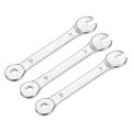 3pcs 4mm Thin Combination Wrench With Offset 6-point End And 15a Angled Open Multi-function Metric Mirror-chrome Plated High 