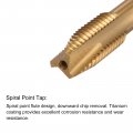 Uxcell M10 X 1 5 Spiral Point Thread Tap And 8 5mm Drill Bit Set Metric Titanium Plated Cobalt High Speed Steel Machine Screw