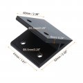 Uxcell 2pcs 45 Degree Angle Aluminum Profile Corner Brackets Brace Joint Connectors For 3060 Series Black