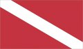 Stickertalk Diver Down Flag Vinyl Sticker 5 Inches By 3 