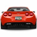 Ipick Image For Chevrolet Corvette C6 Dual Logo Real Black Forged Composite Carbon Fiber License Plate Frame