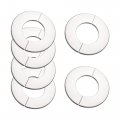 Wall Split Flange Stainless Steel Round Escutcheon Plate For 28mm Diameter Pipe 6pcs 
